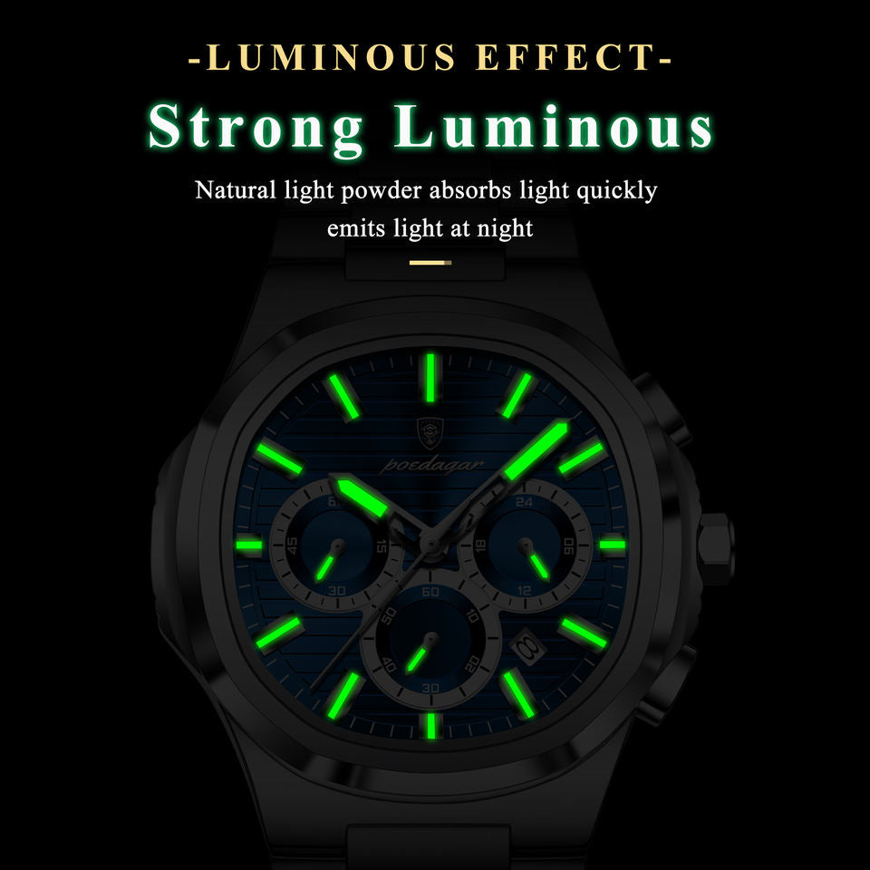 POEDAGAR 834 Luxury Waterproof Men's Watch