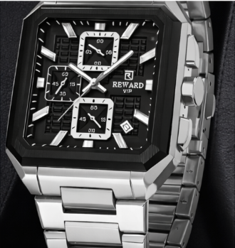 REWARD Luxury Chronograph Watch – Premium Stainless Steel Timepiece